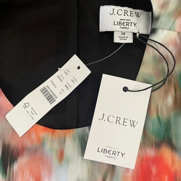 J. Crew cutout Liberty hazy days floral dress size 12 NWT‎ - Picture 5 of 10